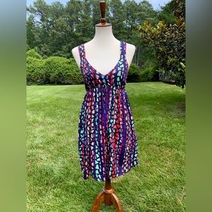 Roxy Love Seeker Dress. Size Medium. EUC. Geometric Stained Glass Print.